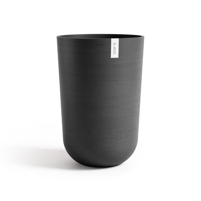 Oslo Medium Round Planter - 13.8 in x 13.8 in x 20.3 in - Dark Grey - Dark Grey,13.75 in x 13.75 in x 20.25 in,Planter Only