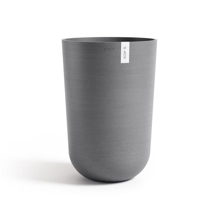 Oslo Medium Round Planter - 13.8 in x 13.8 in x 20.3 in - Grey - Grey,13.75 in x 13.75 in x 20.25 in,Planter Only