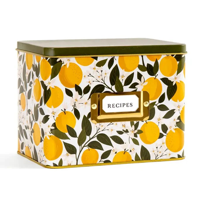 Paper Farm Press Orange Orchard Recipe Box