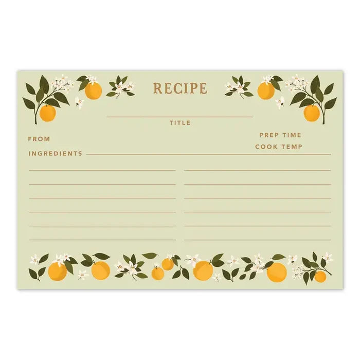 Paper Farm Press Orange Orchard Recipe Box