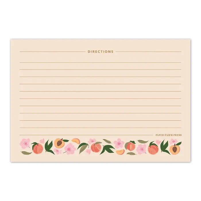 Paper Farm Press Peach Blossom Recipe Box