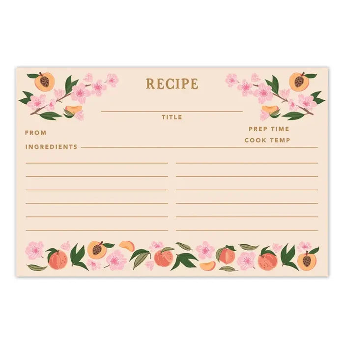 Paper Farm Press Peach Blossom Recipe Cards