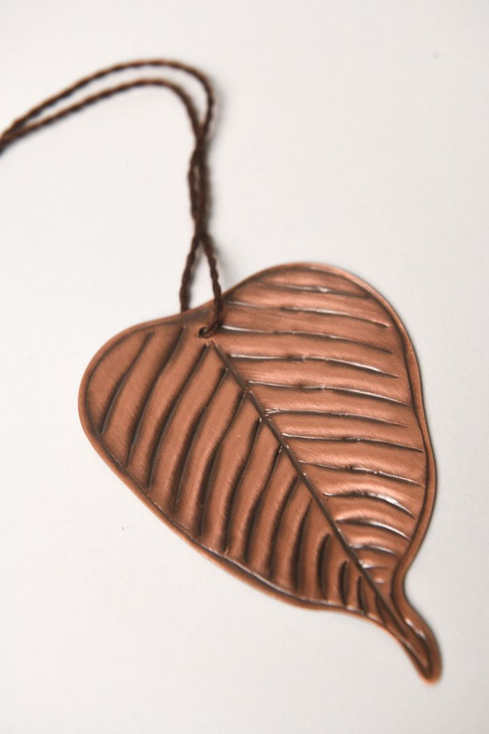 Peepal Leaf Antique Copper Repoussé Bookmark