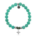Peruvian Amazonite Stone Bracelet with Your Year Sterling Silver Charm