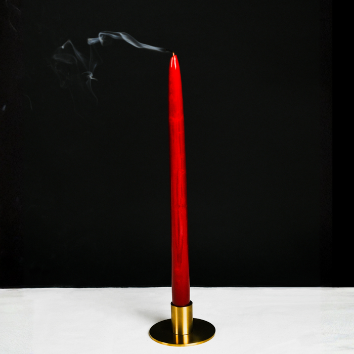 Piano Round Brass Taper Candle Holder