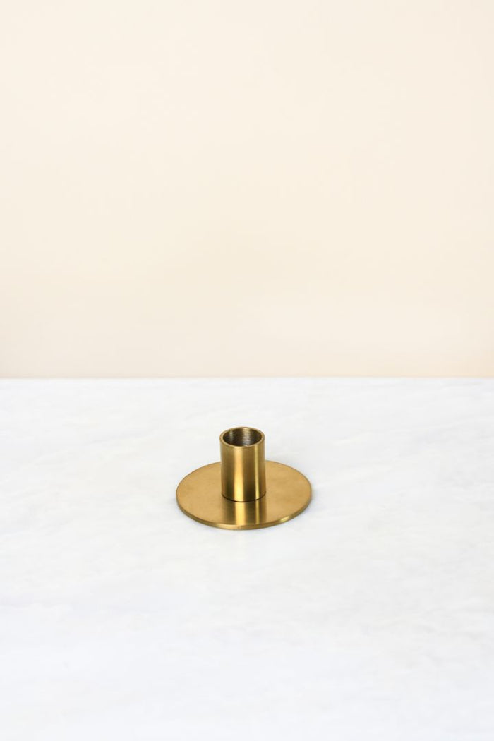 Piano Round Brass Taper Candle Holder