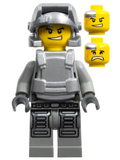 Power Miner - Engineer, Light Bluish Gray Outfit, Metallic Silver Armor and Helmet