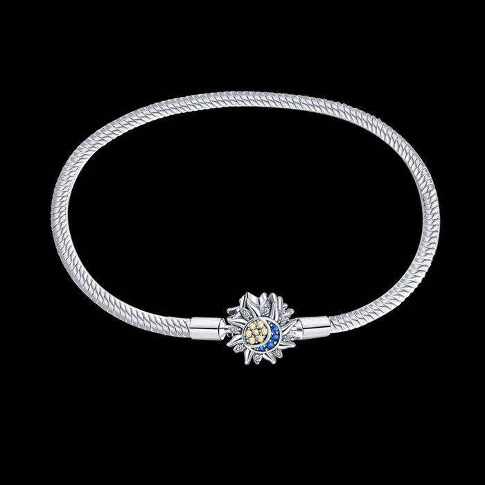 Pulsera Sol y Luna Azul Diamantada