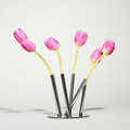 Quick-Fix Chrome Stem-Support Vase