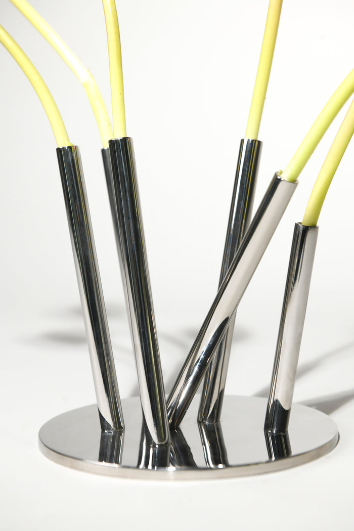 Quick-Fix Chrome Stem-Support Vase