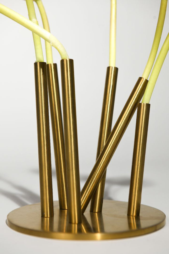 Quick-Fix Brushed Brass Stem-Support Vase