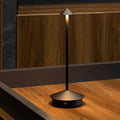 Rechargeable Mushroom Table Lamp Slim Aluminum Pina Cordless Touch Stepless Dimming 12H Black or Gold | NordaLight
