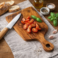 Rectangular Wooden Chopping & Serving Board with Handle – Dark Brown Mango Wood