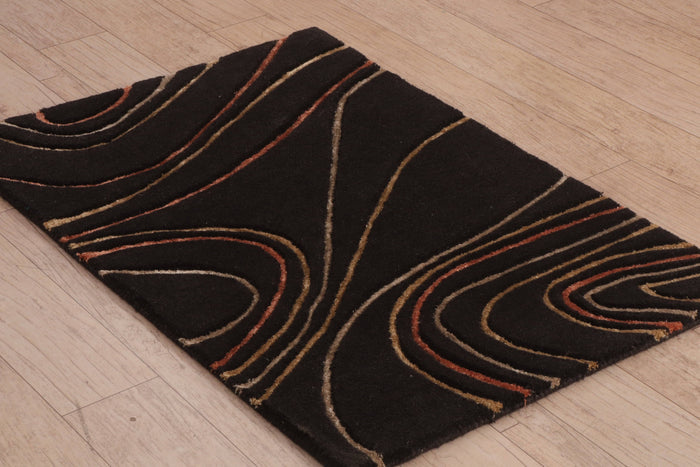 Riveting Ribbons Hand-Tufted Wool Viscose Door Mat