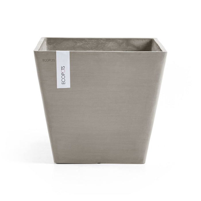 Rotterdam Small Square Planter - 11.75 in x 11.75 in x 10.25 in - Taupe - Taupe,11.75 in x 11.75 in x 10.25 in,Planter Only