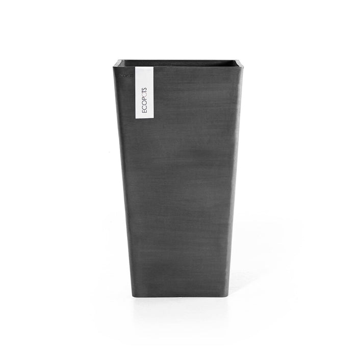 Rotterdam Medium Tall Square Planter - 12.25 in x 12.25 in x 22 in - Dark Grey - Dark Grey,12.25 in x 12.25 in x 22 in,Planter Only