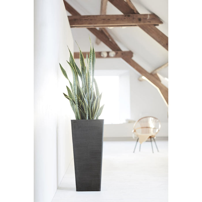 Rotterdam Medium Tall Square Planter - 12.25 in x 12.25 in x 22 in - Dark Grey - Dark Grey,12.25 in x 12.25 in x 22 in,Planter Only