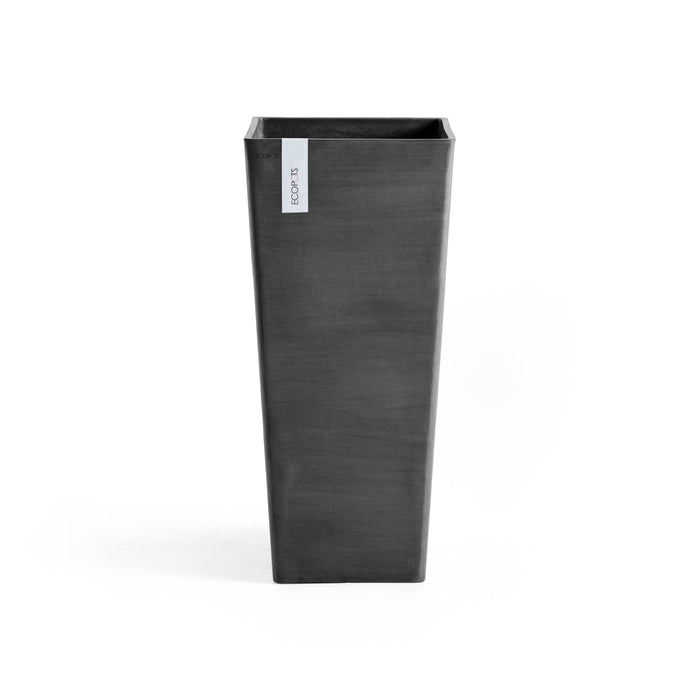 Rotterdam Medium Tall Square Planter - 12.6 in x 12.6 in x 27.5 in - Dark Grey - Dark Grey,12.5 in x 12.5 in x 27.5 in,Planter Only
