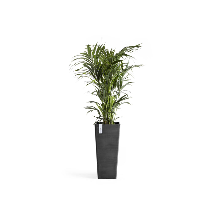 Rotterdam Medium Tall Square Planter - 12.6 in x 12.6 in x 27.5 in - Dark Grey - Dark Grey,12.5 in x 12.5 in x 27.5 in,Planter Only