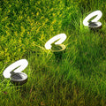 Round Foldable Solar Deck Light Set ABS Black White Outdoor Landscape IP65 4-Pack | NordaLight