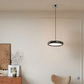 Round Iron and Acrylic Disc Pendant Light in Black or Chrome with 3-Step Colour Temperature | NordaLight