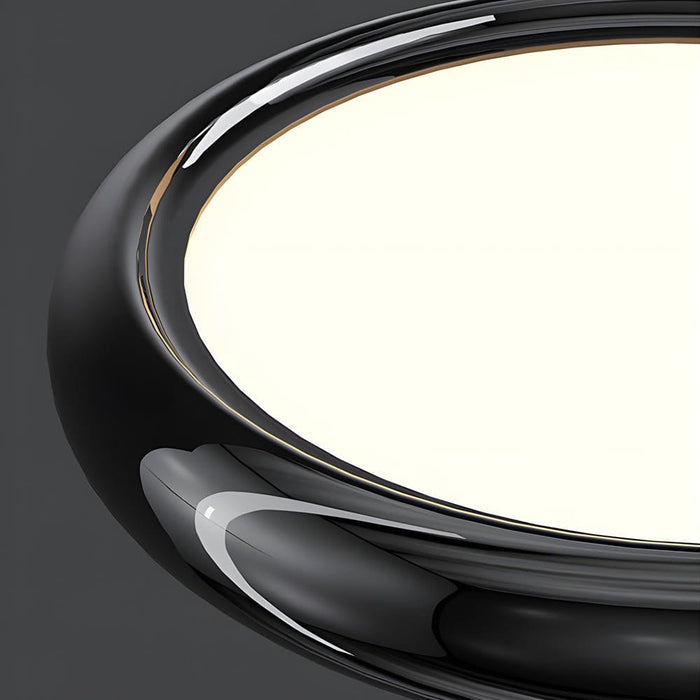 Round Iron and Acrylic Disc Pendant Light in Black or Chrome with 3-Step Colour Temperature | NordaLight