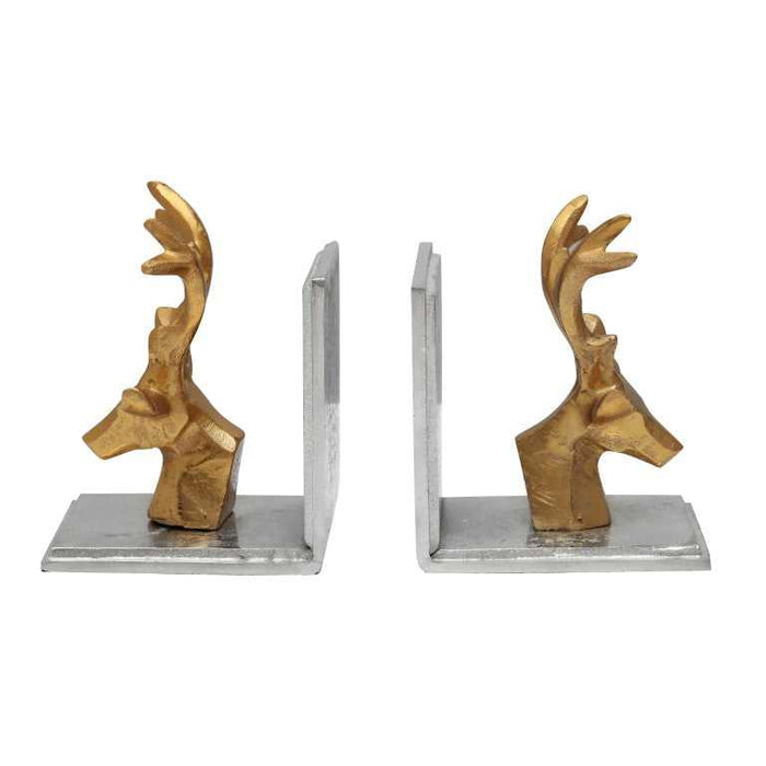Rustic Deer Antler Bookend for Shelves