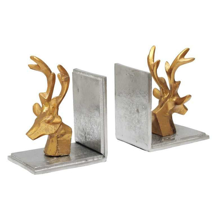 Rustic Deer Antler Bookend for Shelves