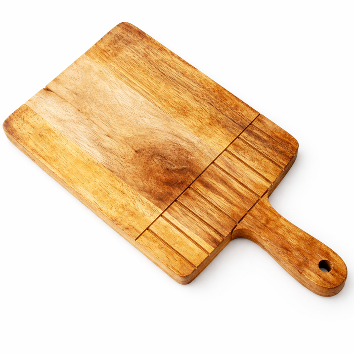 Rustic Mango Wood Chopping & Serving Board with Detailed Carving – 49.5 x 26.5 cm