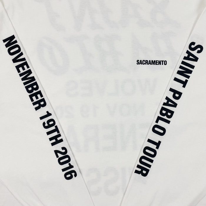 Saint Pablo Tour 2016 Wolves Long Sleeve In White