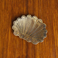 Scallop Shell Repoussé Burnished Brass Trivet & Catchall