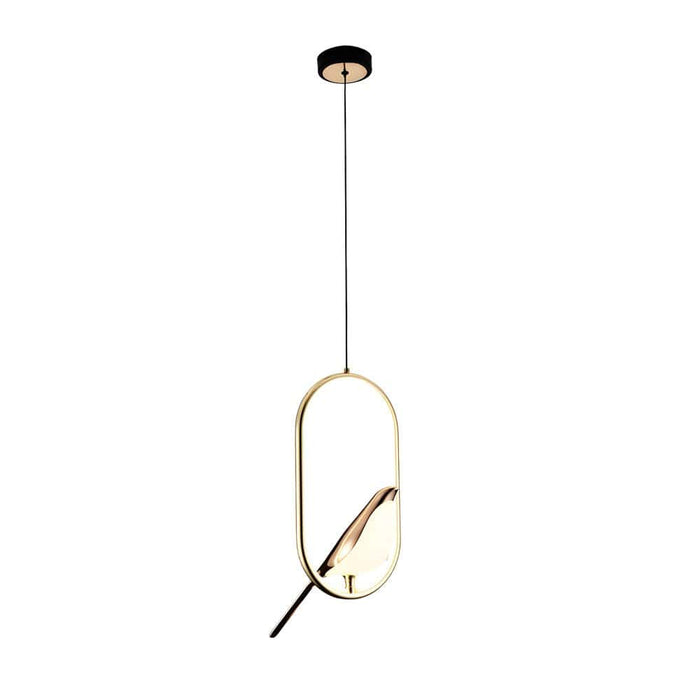Sculptural Magpie Bird Ring Pendant Light in Aluminum and Silicone with Remote Dimming Option | NordaLight