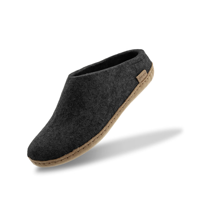 Slip-on with leather sole - Charcoal