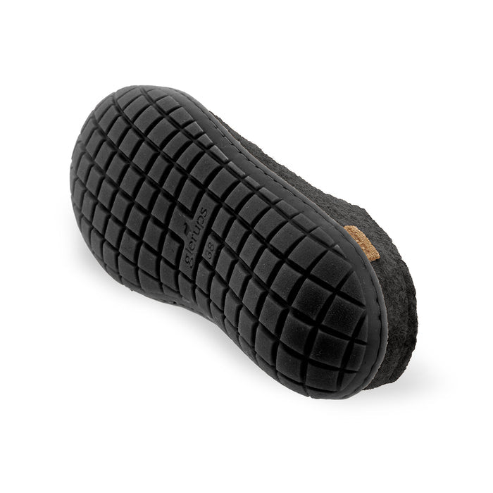 Slip-on with natural rubber sole - black - Charcoal