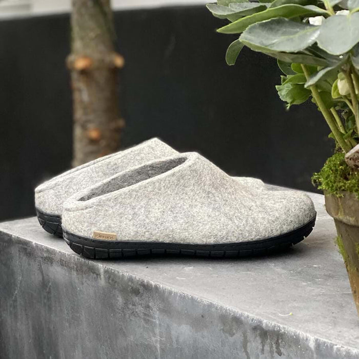 glerups Slip-on with natural rubber sole - black Slip-on with rubber sole Grey