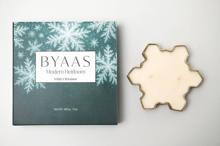Snowflake Shaped Decorative Candle - Winter Holiday Party Table Decor