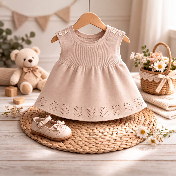 Soft & Stretchy Newborn Baby Girl Cotton Dress