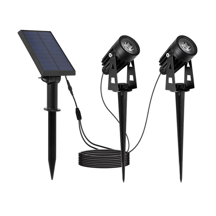 Solar Landscape Spotlight 2-Light 4-Light 270° Adjustable Die-Cast Aluminum Dual CCT IP54 Dusk-to-Dawn | NordaLight
