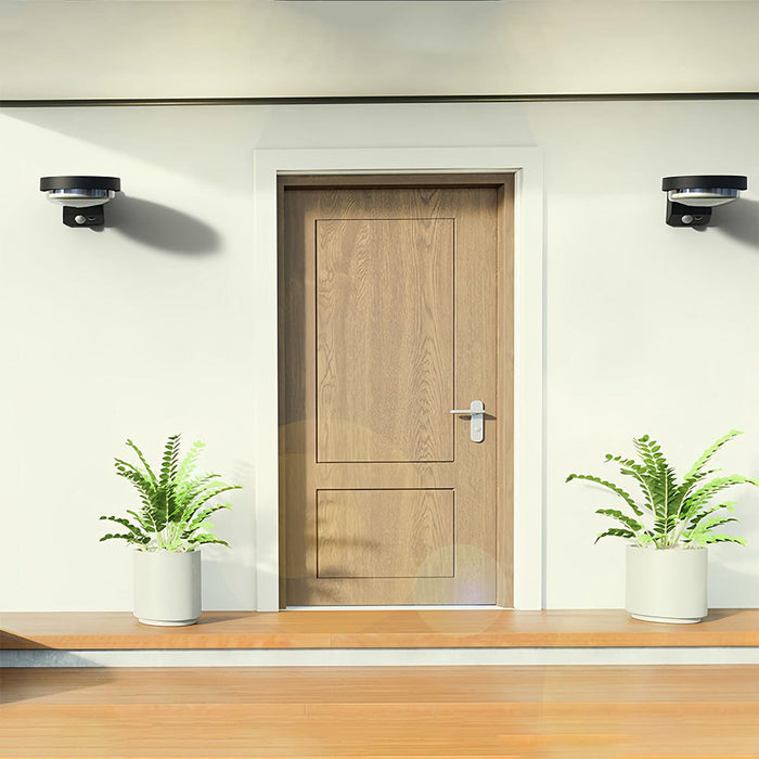 Solar LED Outdoor Wall Light Motion Sensor IP44 Black 3000K / 6000K | NordaLight
