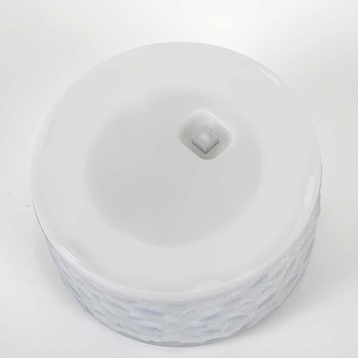 Solar LED Round Ice Brick Step Light Acrylic White Outdoor Garden Pathway IP65 4-Pack | NordaLight