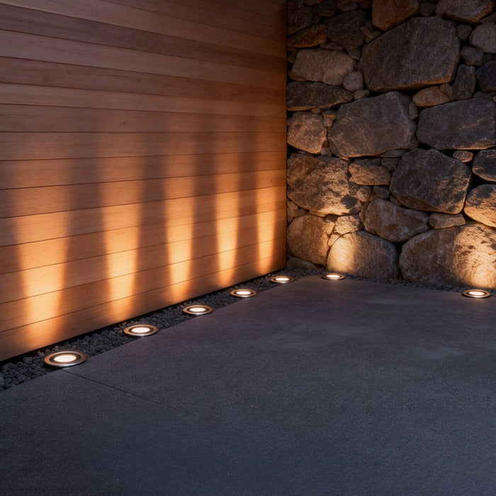 Solar Powered LED In-Ground Well Light 1W Black 304 Stainless Steel IP67 16Hr Runtime 3000K or 4000K | NordaLight
