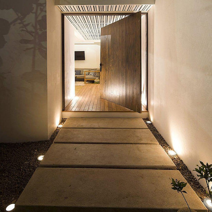 Solar Powered LED In-Ground Well Light 1W Black 304 Stainless Steel IP67 16Hr Runtime 3000K or 4000K | NordaLight