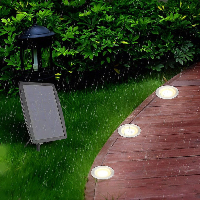 Solar Powered LED In-Ground Well Light 1W Black 304 Stainless Steel IP67 16Hr Runtime 3000K or 4000K | NordaLight