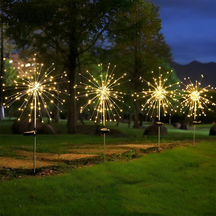 Solar Starburst Garden Lights 200 LED Firework Stake Lights Outdoor IP65 | NordaLight