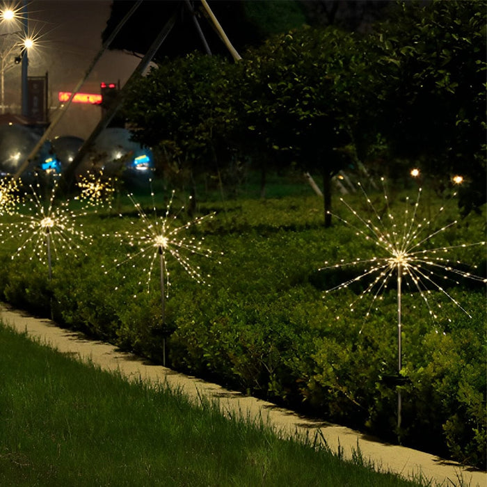 Solar Starburst Garden Lights 200 LED Firework Stake Lights Outdoor IP65 | NordaLight