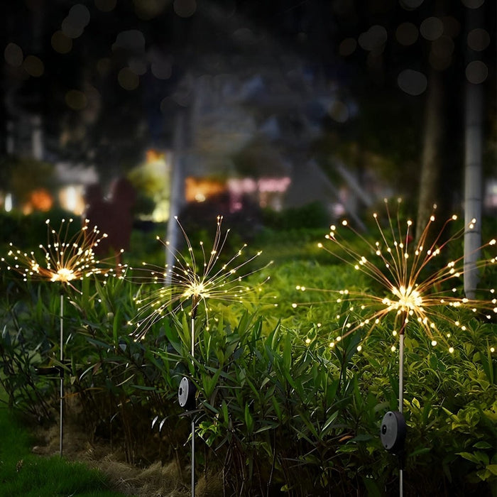 Solar Starburst Garden Lights 200 LED Firework Stake Lights Outdoor IP65 | NordaLight
