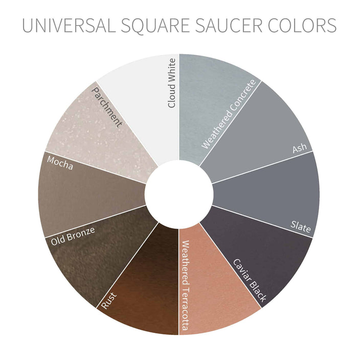Square Universal Saucer - 14.5in Ext., 11.2in Int. - Caviar Black - Caviar Black,14.5" Ext. (11.2" Int.)