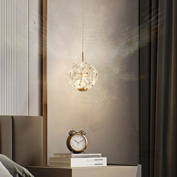 Staircase Chandelier Gold Crystal Ball Spiral LED 1-30 Head 3000K Warm White | NordaLight
