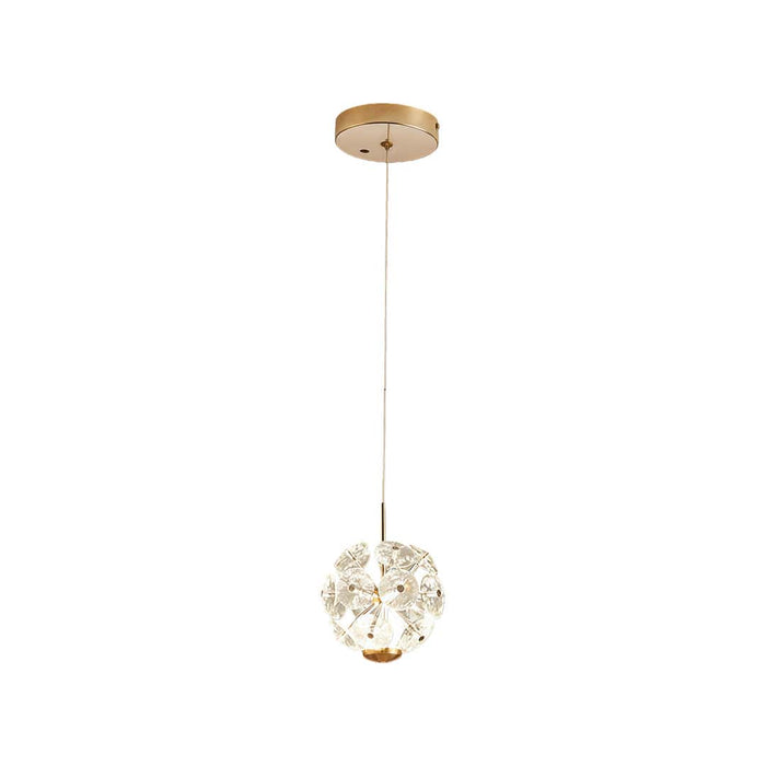 Staircase Chandelier Gold Crystal Ball Spiral LED 1-30 Head 3000K Warm White | NordaLight