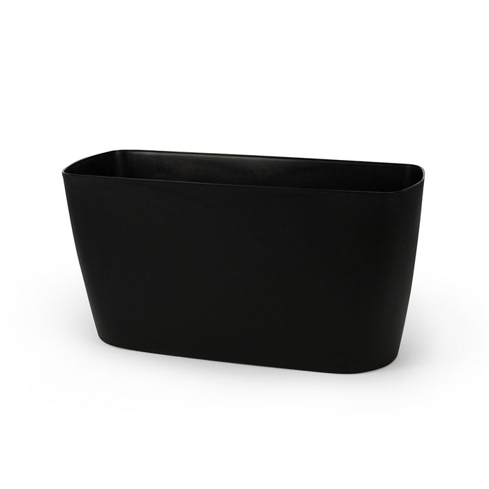 Stockton Medium Tapered Rectangle Plastic Planter - 29 in x 11.5 in x 15 in - Black - Black,29 in x 11.5 in x 15 in